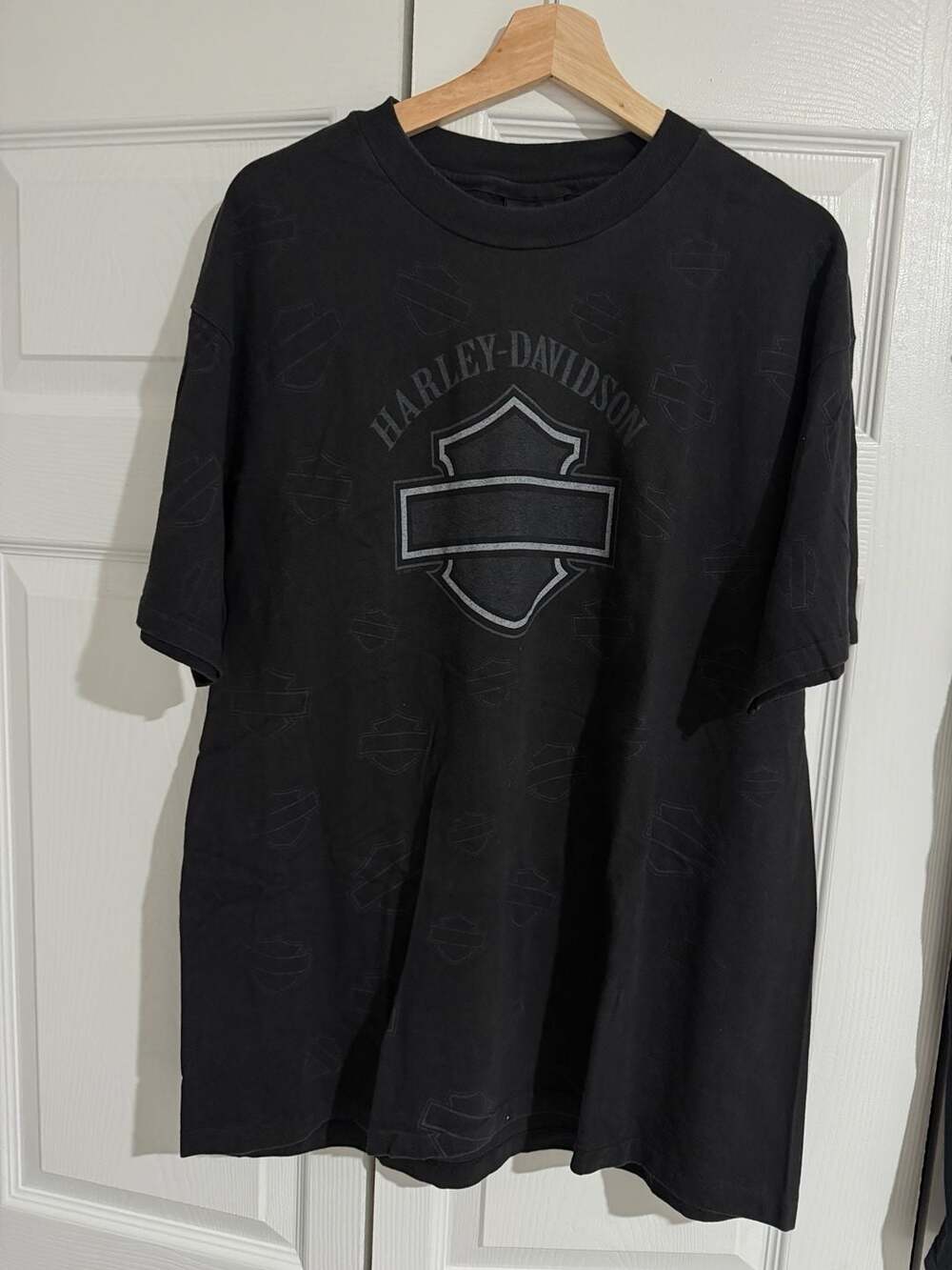 Vintage 90s Harley-Davidson AOP T-Shirt GA Size XL